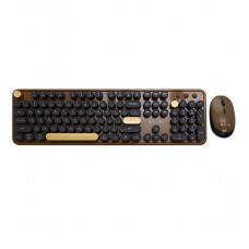 Клавиатура и мышь беспроводные, Aula AC306 Djona, Кофейный-чёрный, KeyBoard + mouse Wireless, 2AA, coffee-black