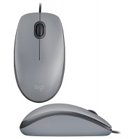 Мышь Logitech M110 Silent, Серый, Mouse optical, 2+1 buttons, USB, gray, [910-006760]