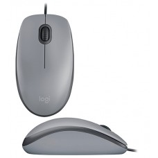 Мышь Logitech M110 Silent, Серый, Mouse optical, 2+1 buttons, USB, gray, [910-006760]