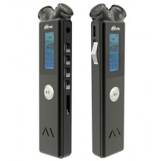 Диктофон Ritmix RR-145, 8GB, Черный, Digital Voice Recorder/MP3 player stereo, +mSD, MP3, USB, Accu, metal, black