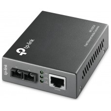 Оптический медиаконвертер FE TP-LINK MC100CM <10/100M RJ45 to 100M Multi-Mode SC fiber Converter, Full-duplex,up to 2Km, switching power adapter, chassis mountable>