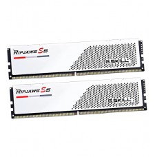 Комплект модулей памяти G.Skill RipJaws S5 [F5-5600J4645A32GX2-RS5W] DDR5, 64 GB, white, DIMM kit  F5-5600J4645A32GX2-RS5W,(2x32GB),46-45-45-89,
