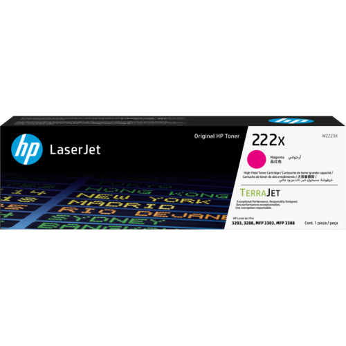 Картридж HP W2223X 222X High Yield Magenta Original LaserJet Toner Cartridge  for Color LaserJet Pro MFP 3303, up to 2500 pages