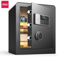 Сейф DELI "ET551" электронный замок + ключ, 450х380х320 мм, 22 кг, черный