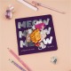 Записная книжка MESHU "Meow" 170х170 мм, 40 л, soft-touch, без линовки, 80г/м2, на скрепке