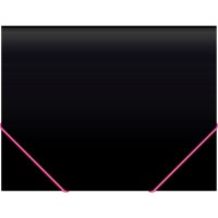 Папка на резинке Бюрократ "Black Opal", А4 пластиковая, 500 мкм, корешок 30 мм., черная