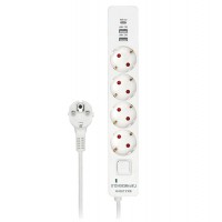 Сетевой фильтр Гарнизон, EPS-OP-4-CU2-W-2, 2м, Белый, 4розети, 2xUSB/1xType-C, 10A, white