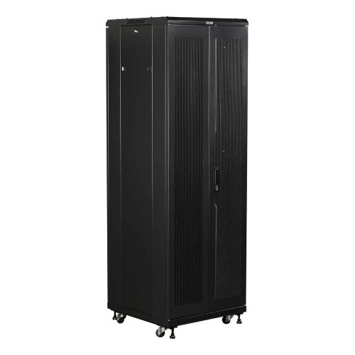 Шкаф 19" Business, 42U 600x800, черный, передняя дверь стекло, задняя дверь распашная металл (TWT-CBB-42U-6x8-G1)