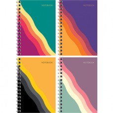 Записная книжка BG "Bright wave" А6, 120 листов на гребне, клетка (025-12789)
