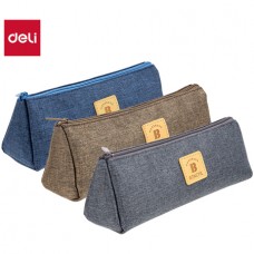 Пенал 1 отделение Deli, 230х60х80 мм, на молнии, ассорти (044-67058)