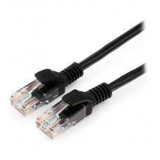 Патч-корд Cablexpert PP6U-0.5M/BK, черный, Cable Patch cord UTP 6-Cat 0.5 m
