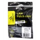 Патч-корд Cablexpert PP6U-0.5M/BK, черный, Cable Patch cord UTP 6-Cat 0.5 m