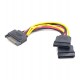 Кабель Sata 15pin(M) / 2x15pin(F), Cablexpert CC-SATAM2F-20CM, Cable converter for power supply