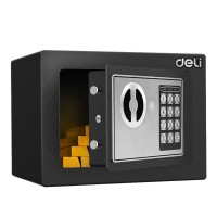 Сейф DELI "ET510" электронный замок + ключ, 170x230x170 мм, 2.82 кг, черный (044-ET510)