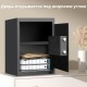 Сейф DELI "ET535" электронный замок + ключ, 500х350х330 мм, 17.50 кг, черный (044-ET535)