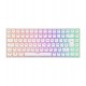 Клавиатура USB, Royal Kludge RK84, KeyBoard mechanical, Red switch, 84 keys, 2,4/BT/cable, White