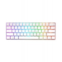 Клавиатура USB, Royal Kludge RK61, KeyBoard mechanical, Red switch, 2,4/BT/cable, 61 keys, White