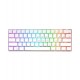 Клавиатура USB, Royal Kludge RK61, KeyBoard mechanical, Red switch, 2,4/BT/cable, 61 keys, White