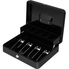 Ящик для денег DELI, 90х300х240 мм, 2 кг, сталь, черный (044-T509)