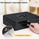 Ящик для денег DELI, 90х300х240 мм, 2 кг, сталь, черный (044-T509)