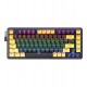 Клавиатура USB, Redragon Elf  RU, фиолетовый/желтый, KeyBoard Bluetooth, wireless, purple/yellow, (71664)