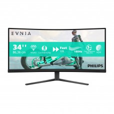 Монитор Игровой 32" PHILIPS 34M2C3500L/00/01 VA 3440x1440 1500R 180Hz 0,03мс 300кдм 4000:1 2xHDMI DP