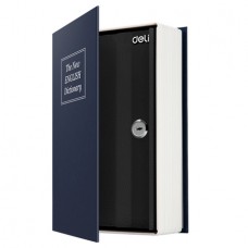 Сейф-книга DELI "ET641" замок ключ, 240х155х55 мм, 0.751 кг, синий (044-ET641)