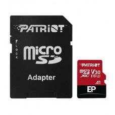 Карта памяти SDXC Patriot, PEF128GEP31MCX, 128GB, Class 10, UHS-I, U3, +adapter SD, MemoryCard micro