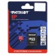 Карта памяти SDXC Patriot, PEF128GEP31MCX, 128GB, Class 10, UHS-I, U3, +adapter SD, MemoryCard micro