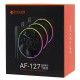 Комплект вентиляторов ID-Cooling, AF-127-ARGB-K TRIO, 12cm, Fan kit for case, x 3, 500-2000rpm, 78CFM, 29dBA, black, 4pin
