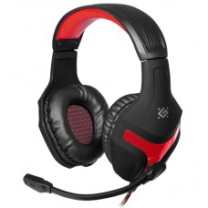 Гарнитура Defender Scrapper 500, Черный-красный, Garnitura 32ohm, 20-20000Hz, 105dB, 2.0m, black-red, (64500)
