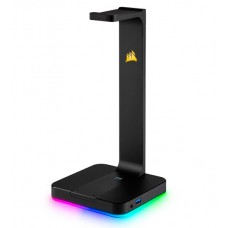 Держатель для гарнитуры с объемным звуком 7.1, Corsair ST100, Stand Garnitura, 2xUSB Type-A 3.1, 3,5 jack, Sound, Black, [CA-9011167-EU]