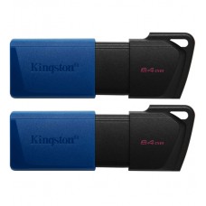 Флешка USB Kingston DTXM, 64GB, Черный-синий, flash DTXM/64GB-2P, USB 3.2, black-blue