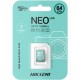 Карта памяти microSDXC 64GB, Hiksemi NEO LUX HS-TF-D3/64G (Hikvision), MemoryCard Class 10