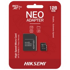 Карта памяти microSDXC 128GB, Hiksemi NEO HS-TF-C1/128G (Hikvision), MemoryCard Class 10 + adapter