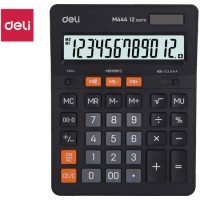 Калькулятор настольный DELI "М444" 12 разрядный, 204х155х35 мм, черный (044-M444)