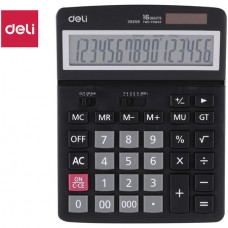 Калькулятор настольный DELI "39259" 16 разрядный, 193х149х46 мм черный (044-39259)