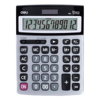 Калькулятор настольный DELI "1616" 12 разрядный, 210х155х33 мм, серый (044-1616)