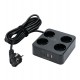 Сетевой фильтр + зарядка Cablexpert PLT-4-C2U2-B-2, Черный, 2m,4розетки, 10A, 2xUSB/2xType-C, Black
