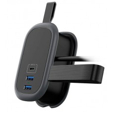 Сетевой фильтр + зарядка Cablexpert EXN-1-CU2-B-1.13, Черный, 1,13m, 1розетки, 10A, 2xUSB/1xType-C, Black