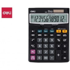 Калькулятор настольный DELI "1630" 12 разрядный, 188х140х44 мм, черный (044-1630)