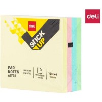 Клейкие листки DELI "Stick Up", 76х76 мм, 4 пастельных цвета, 400 листов (044-01703)