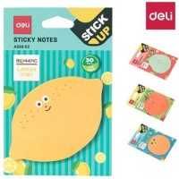 Клейкие листки DELI "Stick UP" Blooming, 76х76 мм, ассорти фрукты, 30 листов (044-55602)