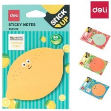 Клейкие листки DELI "Stick UP" Blooming, 76х76 мм, ассорти фрукты, 30 листов (044-55602)