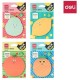 Клейкие листки DELI "Stick UP" Blooming, 76х76 мм, ассорти фрукты, 30 листов (044-55602)