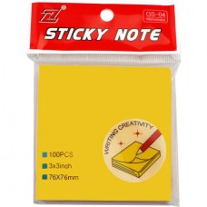 Клейкие листики "Sticky" 76х76 мм, 5 неоновых цветов, 100 листов (004-GS04)