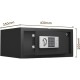 Сейф DELI "ET522" электронный замок + ключ, 200х430х350 мм, 9 кг, черный (044-ET522)
