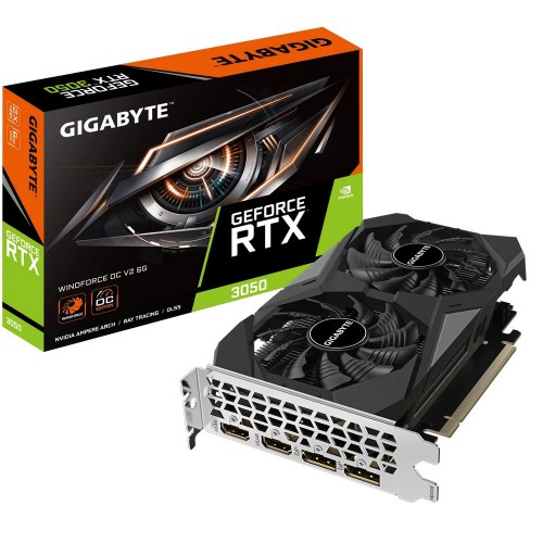 Видеокарта Gigabyte (GV-N3050WF2OCV2-6GD) RTX3050 WINDFORCE OC V2 6G