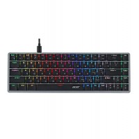 Клавиатура USB, Acer OKW302, Серый, KeyBoard 68 buttons, rus/lat, Silver