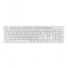 Клавиатура USB, Acer OKW123, Белый, KeyBoard 104 buttons, rus/lat, White